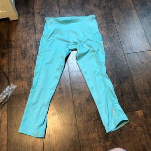 Reebok Workout Pants with Key Pocket Teal